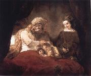 Rembrandt, Jacob Blessing the Sons of Joseph